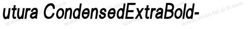 utura CondensedExtraBold字体转换